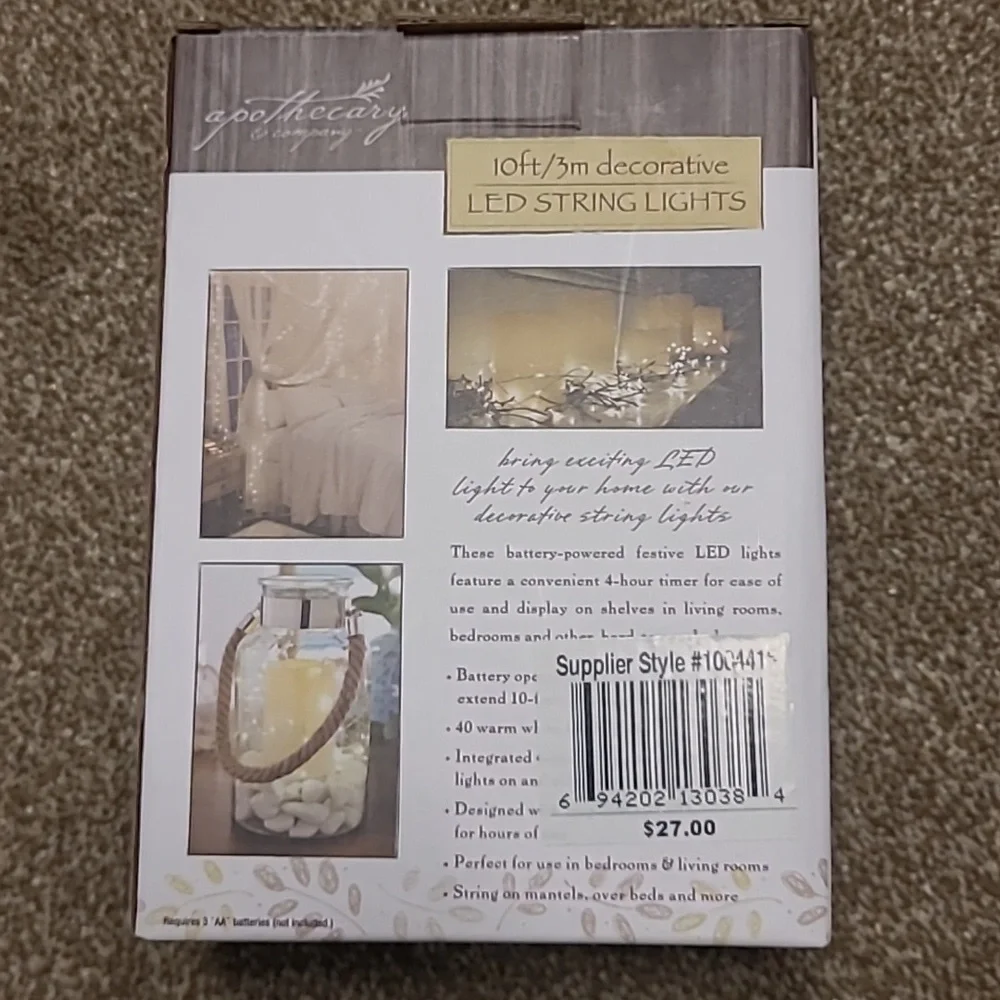 NIB 10ft/3m Decorative LED String Lights